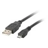 Laidas Lanberg CA-USBM-10CC-0018-BK (USB 2.0 M - Micro USB M; 1.8m; juodas)
