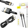 USB-A / Lightning iPhone Baseus Cafule CALKLF-BV1 KABELIS 100cm Apple 2.4A Juodas IR AUKSO PINTAS