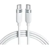 Kabelis USB-C / USB-C Voltage Silicone 100W PD 100cm balta
