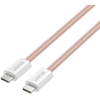 Unitek USB C PD magnetiškai ištraukiamas laidas 100W rožinis 1m