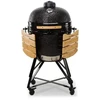 Kamado Bono Grande keraminis grilius 23" Kamado BBQ/Grilis Vežimėlis Medžio anglys (kuras) Juoda