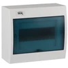 Kanlux 23611 Moduliniai skirstomieji įrenginiai, plastikiniai, 1x8, montuojami ant paviršiaus, IP30 IK07 N+PE II klasė, skaidrios mėlynos durys, KDB-S08T, balta 23611
