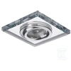 Įleidžiamas šviestuvas KANLUX MORTA CT-DTL50-SR, 12 V, 35 W, GU5.3, kvadrato f., sidabro sp.