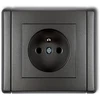 Karlik Elektrotechnik 11FGP-1zp FLEXI Vienas lizdas su 2P+Z grafitu arba be jo 11FGP-1zp