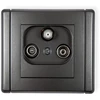 Karlik FLEXI RTV-SAT galutinis antenos lizdas 1,5 dB grafitas 11FGS