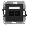 Karlik Elektrotechnik 12ICUSB-7 ICON dvigubas USB įkrovimo mechanizmas, 2xUSB C, maks. 20 W. matinės juodos spalvos 12ICUSB-7