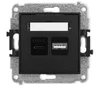 Karlik ICON USB lizdas matinės juodos spalvos