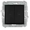 Baks Karlik Elektrotechnik 12IWP-88 ICON Aklo jungiklio mechanizmas su atrama, matinė juoda, 12IWP-88