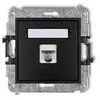 Karlik MINI Vienvietis kompiuterio lizdas 1xRJ45 6 kat. ekranuotas 8 kontaktų matinė juoda 12MGK-5