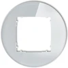 Karlik Elektrotechnik 15-0-IRSO-1 ICON Universalus vienas apvalus rėmas - stiklo efektas (rėmas: pilkas dugnas: baltas) 15-0-IRSO-1