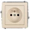 Karlik Elektrotechnik 1DGP-1zp DECO Vienvietis lizdas su/be 2P+Z smėlio spalvos 1DGP-1zp