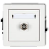 Karlik Elektrotechnik 25DGF-1 DECO Vieno antenos lizdo mechanizmas, F tipo (SAT), nikeliuotas, baltas matinis 25DGF-1