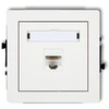 Karlik Elektrotechnik 25DGK-3 DECO Vieno kompiuterio lizdo mechanizmas 1xRJ45, kat. 6, 8 kontaktų, baltas matinis 25DGK-3