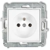 Karlik Elektrotechnik 25IGP-1z ICON Vieno lizdo mechanizmas su įžeminimu 2P+Z (be srovės kelio sklendių) matinė balta 25IGP-1z
