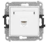 Bettermann Karlik Elektrotechnik 25MGK-1 MINI Vieno kompiuterio lizdo mechanizmas 1xRJ45, kat. 5e, 8 kontaktų matinė balta 25MGK-1