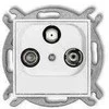 Bettermann Karlik Elektrotechnik 25MGS MINI RTV-SAT terminalo abonentinis lizdo mechanizmas 1.5dB baltas matinis 25MGS