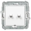 Karlik Elektrotechnik 25MWPUS-2 MINI amerikietiško stiliaus žvakidės jungiklio mechanizmas baltas matinis 25MWPUS-2