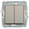 Karlik Elektrotechnik 60MWP-44.1 MINI NO jungiklio mechanizmas, žvakidė (du mygtukai be piktogramų, bendras maitinimo šaltinis) taupe 60MWP-44.1