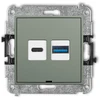 Karlik Elektrotechnik 61MCUSBBO-8 MINI dvigubas USB įkroviklis, USB C + USB A, maks. 20 W, be ženklinimo laukelio, skirtas naudoti su 61MCUSBBO-8