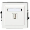Karlik DECO vienas USB įkroviklis, 5V, 1A baltas DCUSB-1