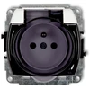 Karlik Elektrotechnik GPB-1zdp TREND Aptaškams atsparus lizdas su/su dūmų sklende balta GPB-1zdp