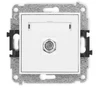 Karlik Elektrotechnik IGF-1 ICON Vieno F tipo antenos lizdo mechanizmas (SAT), nikeliuotas, baltas IGF-1