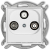 Karlik Elektrotechnik IGSN ICON Abonentinis lizdo mechanizmas 2 išėjimai SAT + TV baltas IGSN