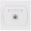Karlik LOGO vieno F (SAT) antenos lizdas baltas LGF-1