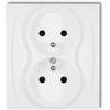 Karlik Elektrotechnik LGP-2zp LOGO Lizdas double su/u balta LGP-2zp