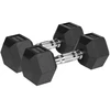 Ketaus guma dengti hanteliai HEX 2x7,5kg REBEL ACTIVE