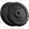 Ketaus svarelių rinkinys 2x15kg, skylė 31mm, klasikinė plokštė, REBEL ACTIVE