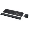 Logitech MX Keys S Combo klaviatūra + pelė, belaidė biurui, RF + Bluetooth, QWERTY, Amerikos ir tarptautinė grafito spalvos