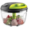 KOHE 600 ml vegetable shredder, 3 blades, žalias and juodas