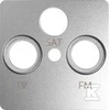 Kontakt-Simon Antenos lizdo dangtelis Kontakt-Simon 82 82037-93 R-TV-SAT 3 skylių aliuminis