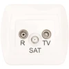 Kontakt-Simon RTV / SAT antenos lizdas (galutinis baltas) - AAS / 11
