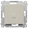 Kontakt-Simon Simon 54 Vienpolis jungiklis su LED apšvietimu (modulis), spartieji jungčiai, kašmyro spalvos (DW1L.01/42)