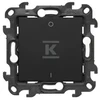Kontakt-Simon Simon 24 Łącznik dwubiegunowy su podświetleniem LED juoda mat NW2L.01/49