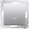 Kontakt-Simon Kryžminė jungtis su LED pašvietimu 10 AX sidabro kilimėlis (DW7L.01 / 43)