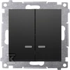 Kontakt-Simon Simon 54 Žvakidė jungtis su LED pagrindu ir IP44 versija (Modulis) 10AX 250V fast- plugs juodas kilimėlis su DU1W DW5BL.01 / 49 įdėklu