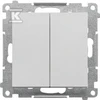 „Kontakt-Simon“ žvakidės jungiklis „Kontakt-Simon 55 TW5.01/143“ modulis 10 AX, 250V~, greitos jungtys, matinis aliuminis