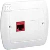 Kontakt Simon AF51/11 GN.KOMP.RJ45 POJED.BIA.
