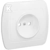Kontakt Simon AG1E/11 GN.B/U VIENAS SU BALTAIS RĖMAIS.
