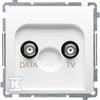 Kontakt-Simon Simon Basic F tipo baltas TV- duomenų lizdas (BMAD1.01 / 11)