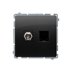 Kontakt Simon BMAFRJ45.01/49 Simon Basic antenos lizdas F tipo + RJ45 kat. 6 (modulis), juodas BMAFRJ45.01/49