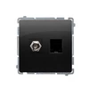 Kontakt Simon BMAFRJ45.01/49 Simon Basic antenos lizdas F tipo + RJ45 kat. 6 (modulis), juodas BMAFRJ45.01/49
