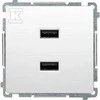 Kontakt-Simon Simon Basic Įkroviklis 2 x USB (moduł), 2.1 A, 5V DC, 230V balta BMC2USB.01/11/B