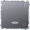 Kontakt-Simon Simon Basic vieno skambučio mygtukas su foniniu apšvietimu 10AX 250V inox (BMD1L.01/21)