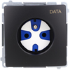 Kontakt Simon BMGD1.01/49 Simon Basic DATA kištukinis lizdas su įžeminimu ir autorizacijos raktu (modulis) 16A, 250V, varžtiniai gnybtai juodi BMGD1.01/49