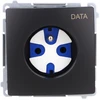 Kontakt Simon BMGD1.01/49 Simon Basic DATA kištukinis lizdas su įžeminimu ir autorizacijos raktu (modulis) 16A, 250V, varžtiniai gnybtai juodi BMGD1.01/49