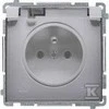 Kontakt-Simon Vienkartinis lizdas Simon Basic hermetical IP44 flap inox (BMGZ1B.01 / 21a)